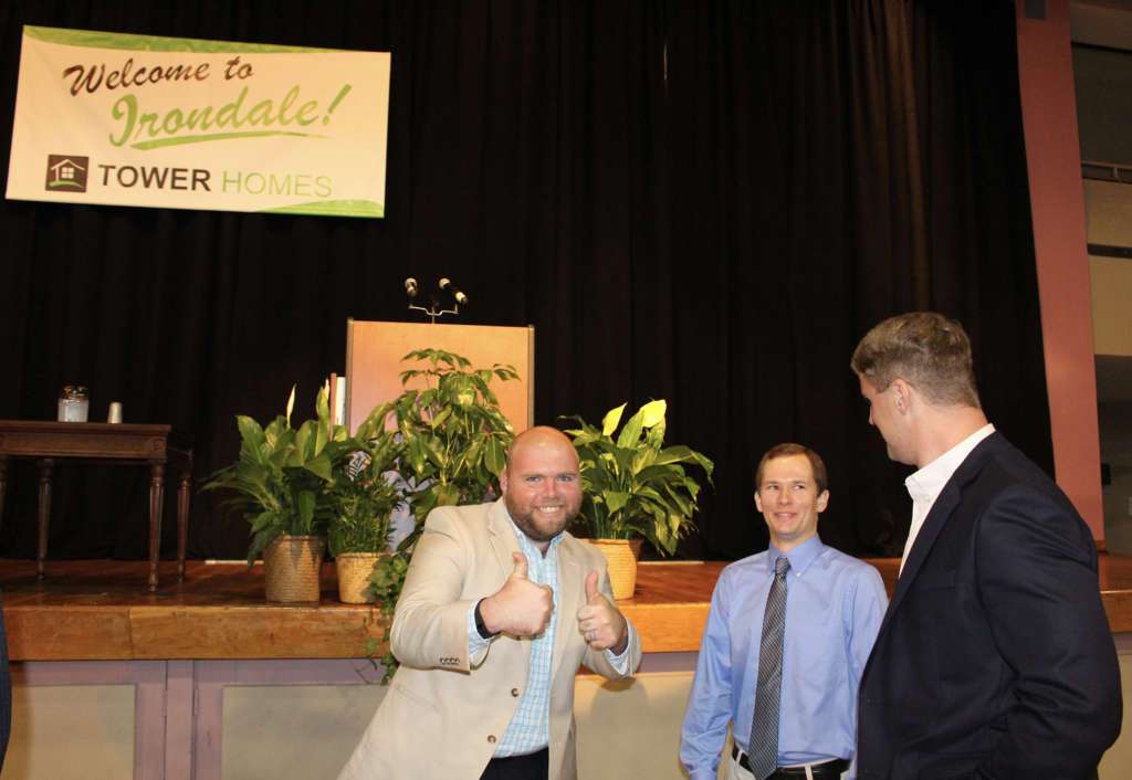 Bryant Cross, Zac Meadows and Clint Johnston from Tower Homes attend local dinner with Nick Saban in Irondale